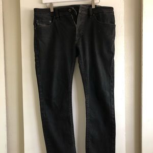 Diesel Thavar Black tapered stretch skinny 33x30